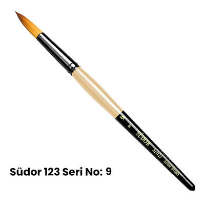 Südor 123 Seri Sentetik Yuvarlak Uçlu Fırça No 9