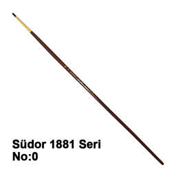 Südor - Südor 1881 Seri Sentetik Düz Kesik Uçlu Fırça No 0