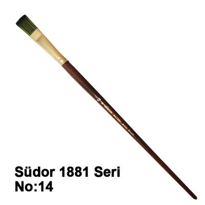 Südor 1881 Seri Sentetik Düz Kesik Uçlu Fırça No 14