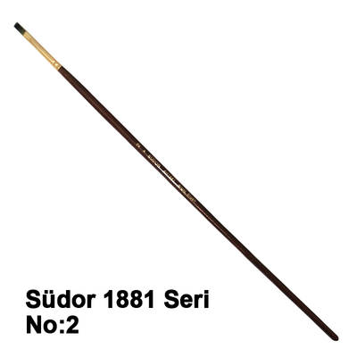 Südor 1881 Seri Sentetik Düz Kesik Uçlu Fırça No 2