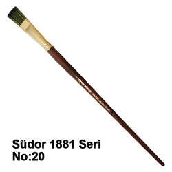Südor - Südor 1881 Seri Sentetik Düz Kesik Uçlu Fırça No 20