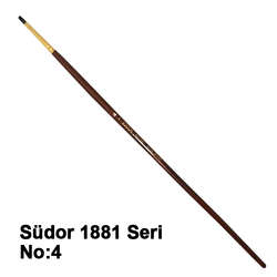 Südor - Südor 1881 Seri Sentetik Düz Kesik Uçlu Fırça No 4