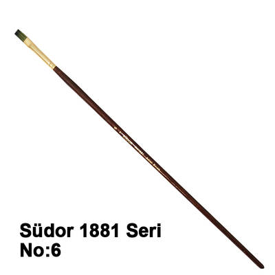Südor 1881 Seri Sentetik Düz Kesik Uçlu Fırça No 6