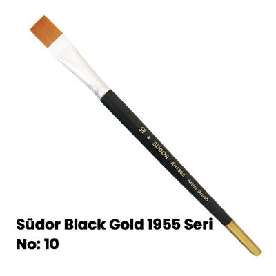 Südor Black Gold 1955 Seri Düz Kesik Uçlu Fırça No:10