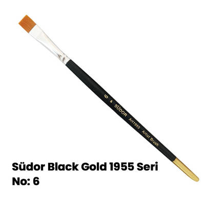 Südor Black Gold 1955 Seri Düz Kesik Uçlu Fırça No:6