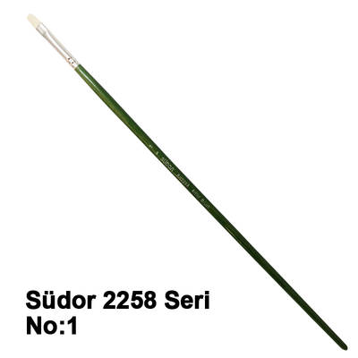Südor 2258 Seri Düz Kesik Uçlu Kıl Fırça No 1