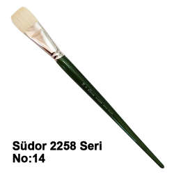 Südor - Südor 2258 Seri Düz Kesik Uçlu Kıl Fırça No 14
