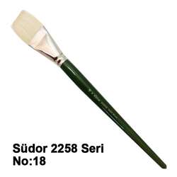 Südor - Südor 2258 Seri Düz Kesik Uçlu Kıl Fırça No 18