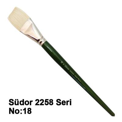 Südor 2258 Seri Düz Kesik Uçlu Kıl Fırça No 18