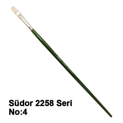 Südor 2258 Seri Düz Kesik Uçlu Kıl Fırça No 4