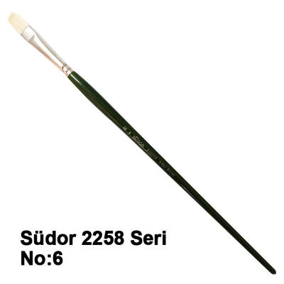 Südor 2258 Seri Düz Kesik Uçlu Kıl Fırça No 6