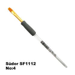 Südor - Südor SF1112 Seri Desen Düz Kesik Uçlu Fırça No 4