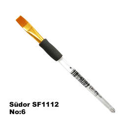 Südor - Südor SF1112 Seri Desen Düz Kesik Uçlu Fırça No 6