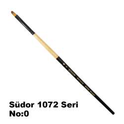 Südor - Südor 1072 Seri Kedi Dili Yağlı Boya-Akrilik Boya Fırçası No 0