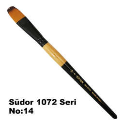 Südor - Südor 1072 Seri Kedi Dili Yağlı Boya-Akrilik Boya Fırçası No 14