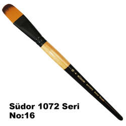 Südor - Südor 1072 Seri Kedi Dili Yağlı Boya-Akrilik Boya Fırçası No 16