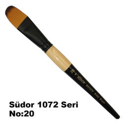 Südor - Südor 1072 Seri Kedi Dili Yağlı Boya-Akrilik Boya Fırçası No 20