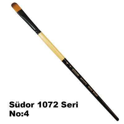 Südor 1072 Seri Kedi Dili Yağlı Boya-Akrilik Boya Fırçası No 4