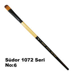 Südor - Südor 1072 Seri Kedi Dili Yağlı Boya-Akrilik Boya Fırçası No 6