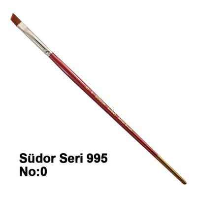 Südor Seri 995 Yan Kesik Yağlı Boya-Akrilik Boya Fırçası No 0