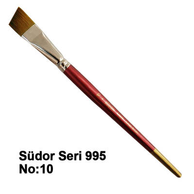 Südor Seri 995 Yan Kesik Yağlı Boya-Akrilik Boya Fırçası No 10