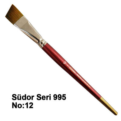 Südor Seri 995 Yan Kesik Yağlı Boya-Akrilik Boya Fırçası No 12