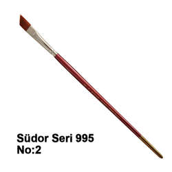 Südor - Südor Seri 995 Yan Kesik Yağlı Boya-Akrilik Boya Fırçası No 2