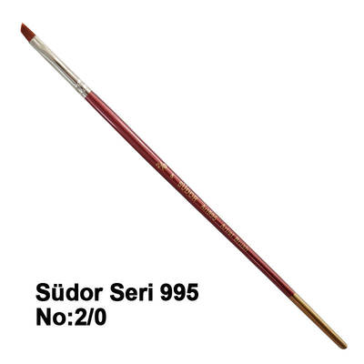 Südor Seri 995 Yan Kesik Yağlı Boya-Akrilik Boya Fırçası No 2/0