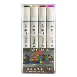 Anka Art - Superior Çift Uçlu Art Marker MS-837 12li Set Plastik Kutu (1)