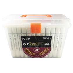 Anka Art - Superior Çift Uçlu Art Marker MS-837 60lı Set Plastik Kutu (1)