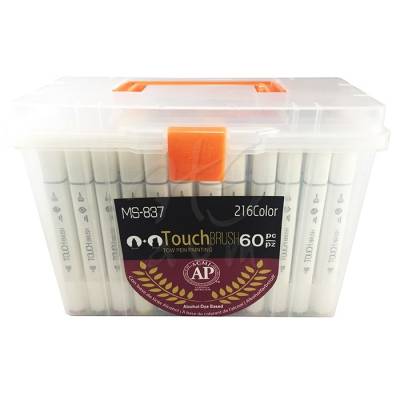 Superior Çift Uçlu Art Marker MS-837 60lı Set Plastik Kutu