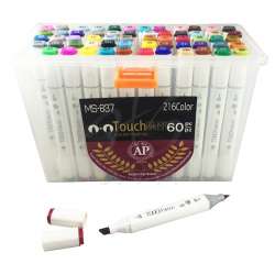 Anka Art - Superior Çift Uçlu Art Marker MS-837 60lı Set Plastik Kutu