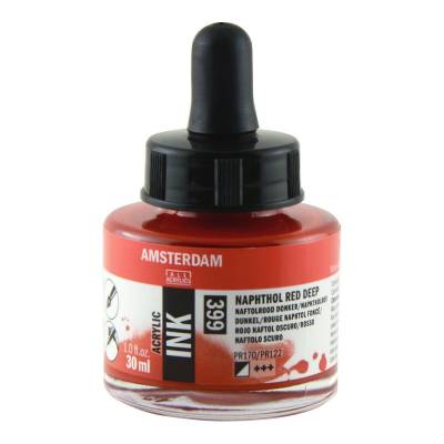 Talens Amsterdam Acrylic Ink 30ml 399 Naphthol Red Deep