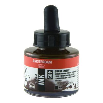 Talens Amsterdam Acrylic Ink 30ml 409 Burnt Umber