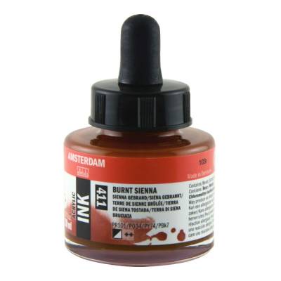 Talens Amsterdam Acrylic Ink 30ml 411 Burnt Sienna