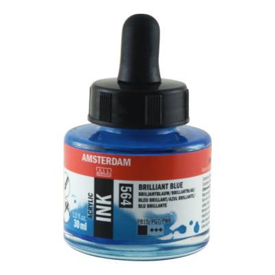 Talens Amsterdam Acrylic Ink 30ml 564 Brilliant Blue