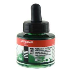 Amsterdam - Talens Amsterdam Acrylic Ink 30ml 618 Permanent Green Light