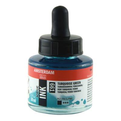 Talens Amsterdam Acrylic Ink 30ml 661 Turquoise Green