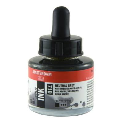 Talens Amsterdam Acrylic Ink 30ml 710 Neutral Grey