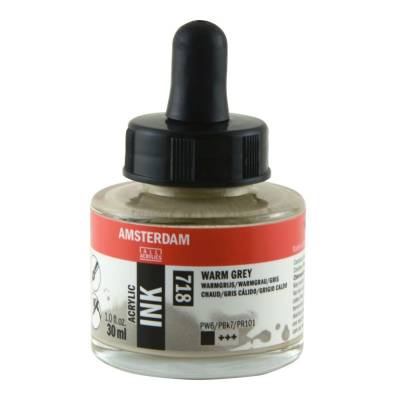 Talens Amsterdam Acrylic Ink 30ml 718 Warm Grey