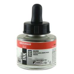 Amsterdam - Talens Amsterdam Acrylic Ink 30ml 800 Silver