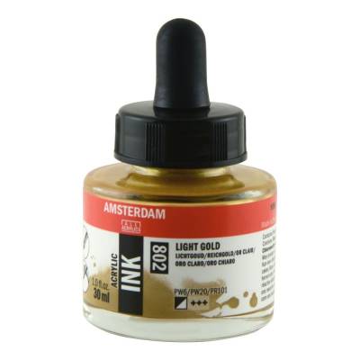 Talens Amsterdam Acrylic Ink 30ml 802 Light Gold