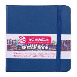 Art Creation - Talens Art Creation Sketch Book 12x12cm 140g 80 Yaprak Navy Blue