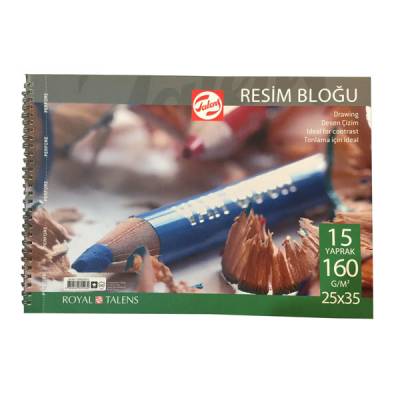 Talens Resim Bloğu Spiralli 160 g 25x35 15 Yaprak