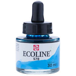 Talens - Talens Ecoline 30ml Sky Blue Cyan No:578