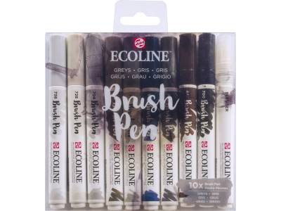 Talens Ecoline Brush Pen 10lu Set Gri Renkler 9805