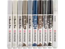 Talens Ecoline Brush Pen 10lu Set Gri Renkler 9805 - 3