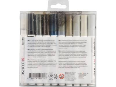 Talens Ecoline Brush Pen 10lu Set Gri Renkler 9805