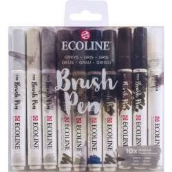 Talens - Talens Ecoline Brush Pen 10lu Set Gri Renkler 9805 (1)