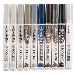 Talens Ecoline Brush Pen 10lu Set Gri Renkler 9805 - 4